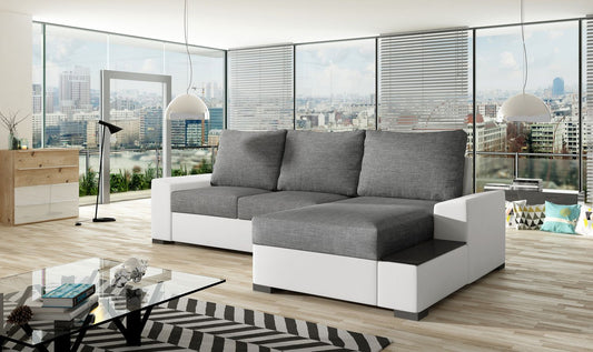Corner Sleeper Sofa Market Harborough | size: Width: 245cm, Height: 90cm, Depth: 165cm | color: Sawana/Soft | image: 1 | variant: 1017133