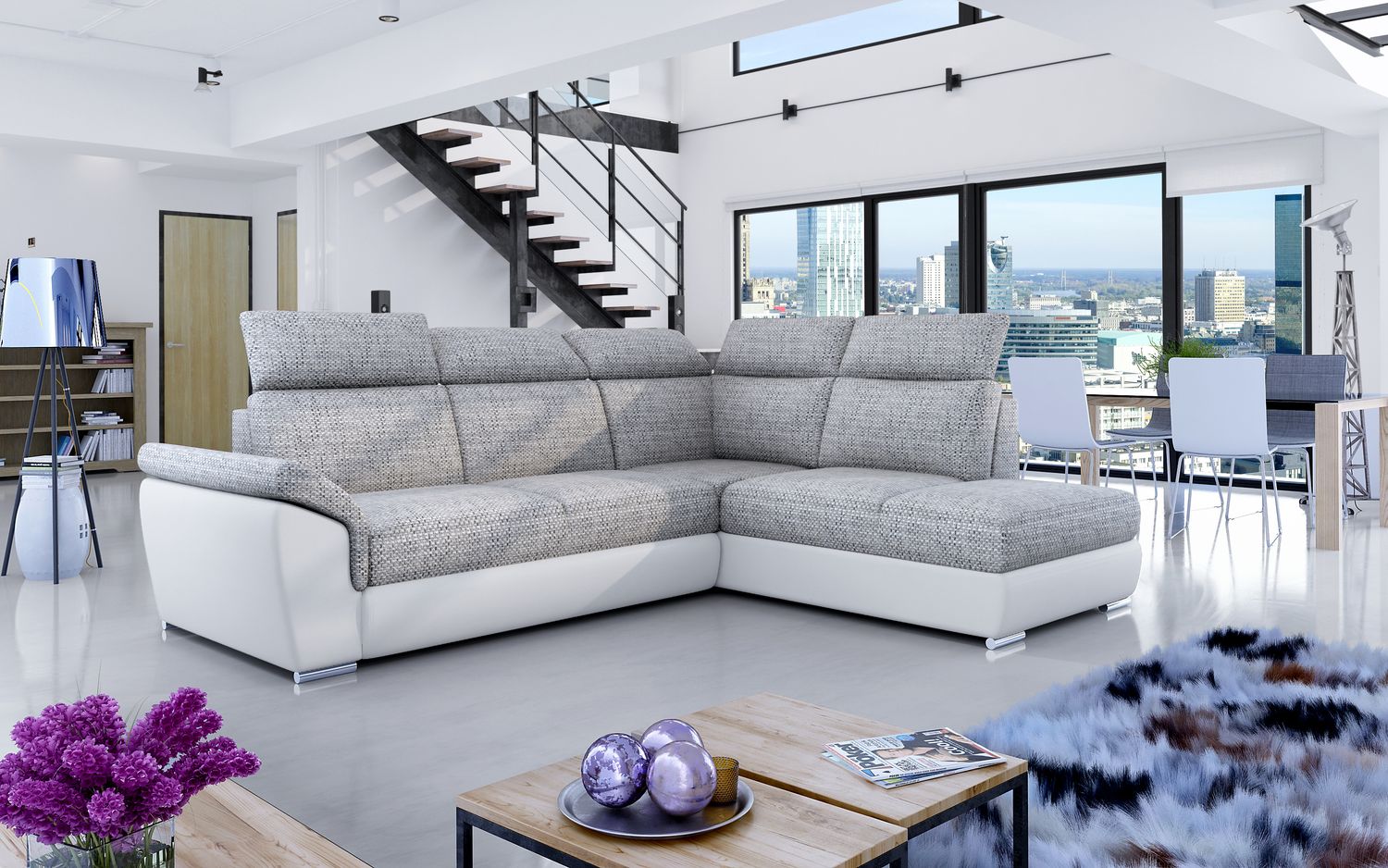 Corner Sleeper Sofa Melton Mowbray 13 | size: Width: 260cm, Height: 102cm, Depth: 60cm | color: Berlin/Soft | image: 1 | variant: 1016848