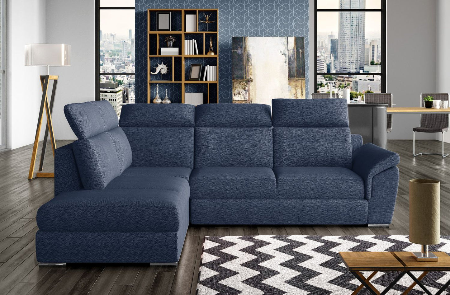 Corner Sleeper Sofa Melton Mowbray 79 | size: Width: 260cm, Height: 102cm, Depth: 60cm | color: Solar | image: 1 | variant: 1016914