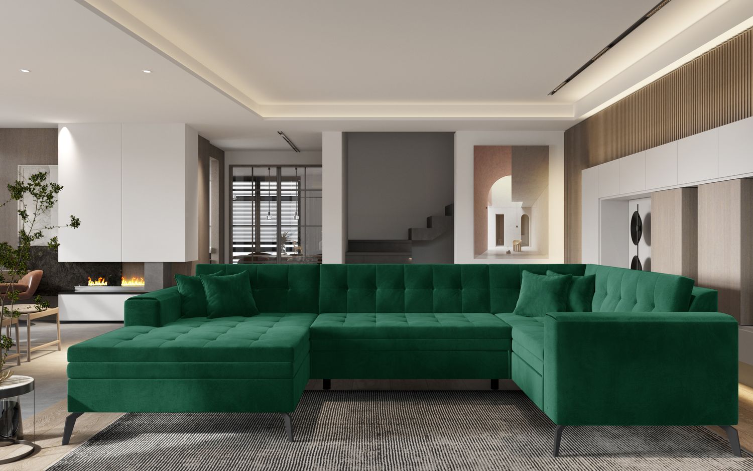 Corner Sleeper Sofa Montez 12 | size: Width: 340cm, Height: 93cm, Depth: 180cm | color: Lukso | image: 1 | variant: 1014911