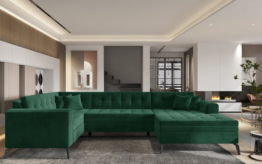 Corner Sleeper Sofa Montez 27 | size: Width: 340cm, Height: 93cm, Depth: 180cm | color: Loco | image: 1 | variant: 1014926