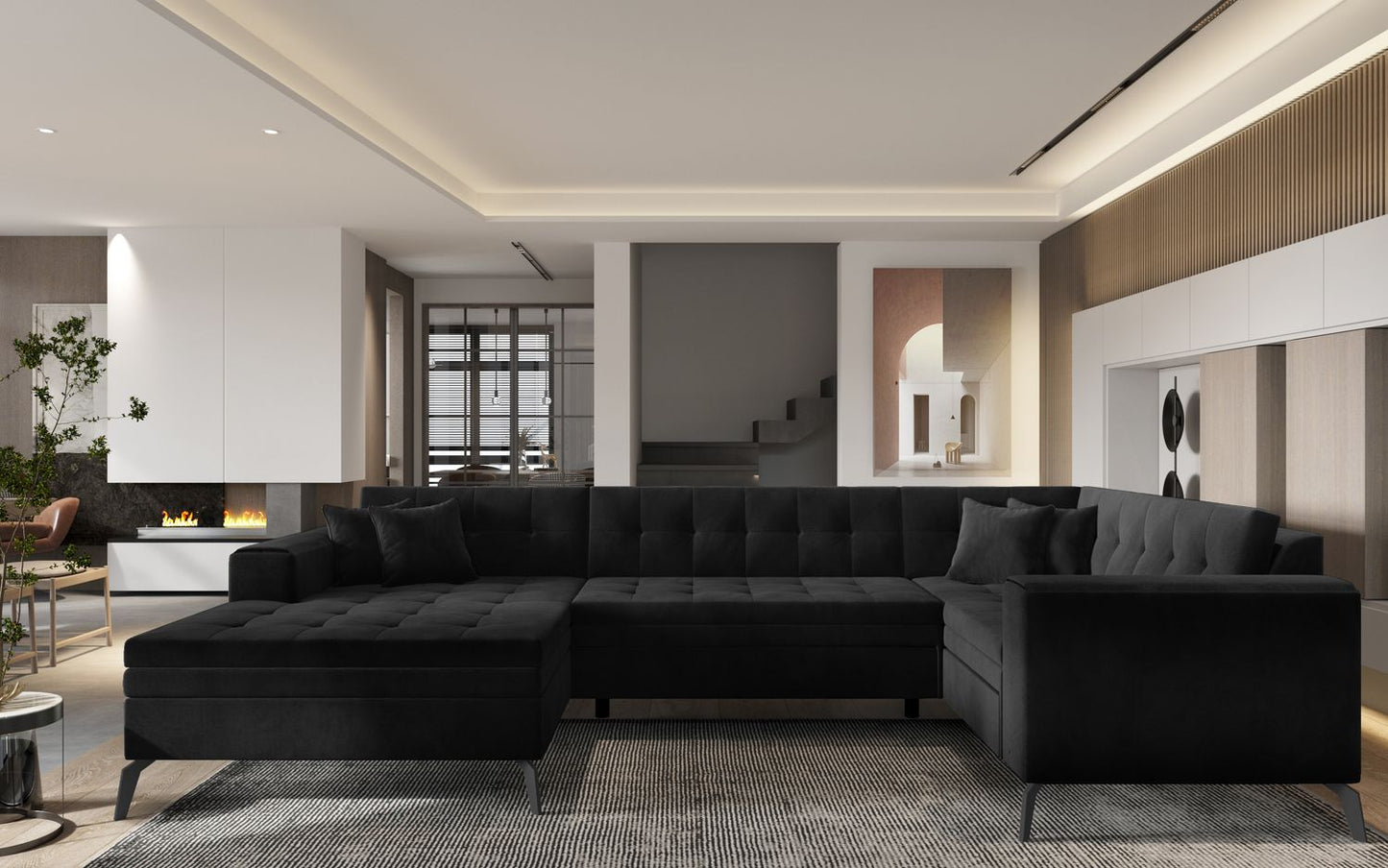 Corner Sleeper Sofa Montez 6 | size: Width: 340cm, Height: 93cm, Depth: 180cm | color: Lukso | image: 1 | variant: 1014905