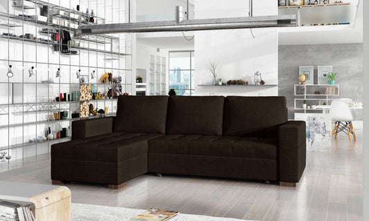 Corner Sleeper Sofa Newark 16 | size: Width: 237cm, Height: 90cm, Depth: 57cm | color: Sawana | image: 1 | variant: 1016175