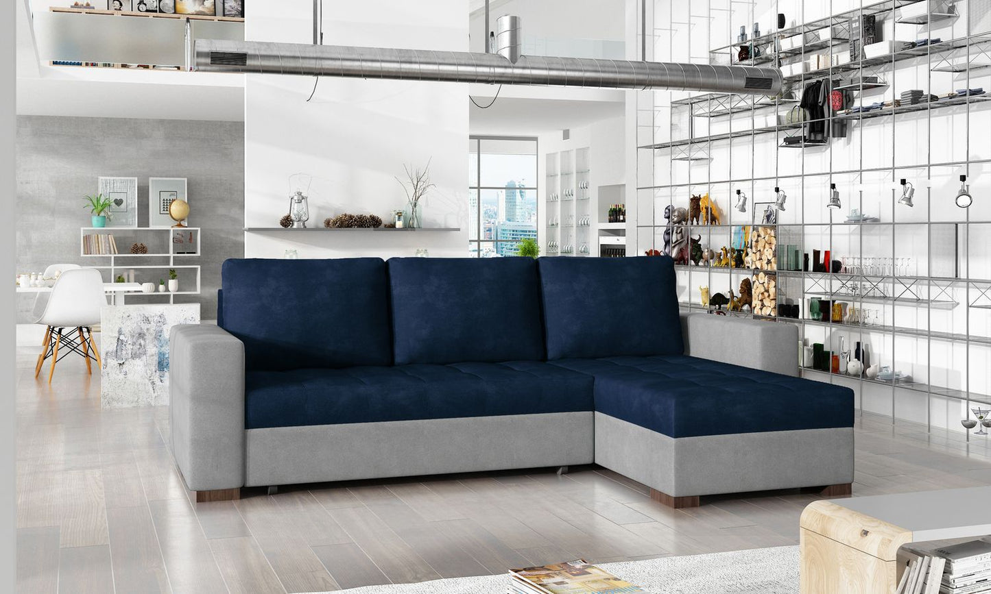 Corner Sleeper Sofa Newark 20 | size: Width: 237cm, Height: 90cm, Depth: 57cm | color: Kronos/Paros | image: 1 | variant: 1016179