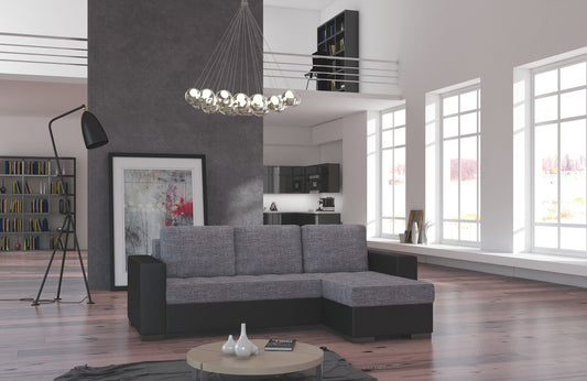 Corner Sleeper Sofa Newark 9 | size: Width: 237cm, Height: 90cm, Depth: 57cm | color: Sawana/Soft | image: 1 | variant: 1016168