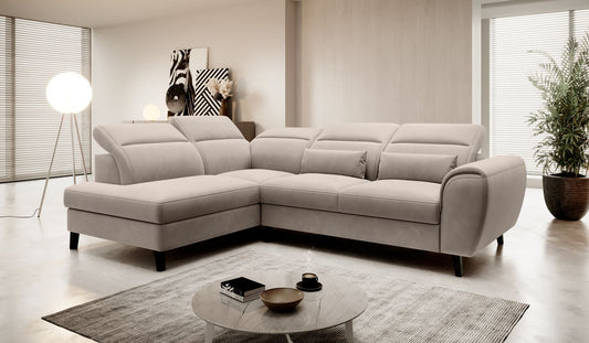 Corner Sleeper Sofa Noble 21 | size: Width: 255cm, Height: 100cm, Depth: 201cm | color: Sola | image: 1 | variant: 1015072