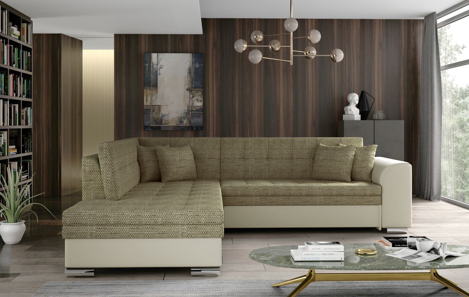 Corner Sleeper Sofa Pieretta 32 | size: Width: 260cm, Height: 80cm, Depth: 58cm | color: Berlin/Soft | image: 1 | variant: 1016316