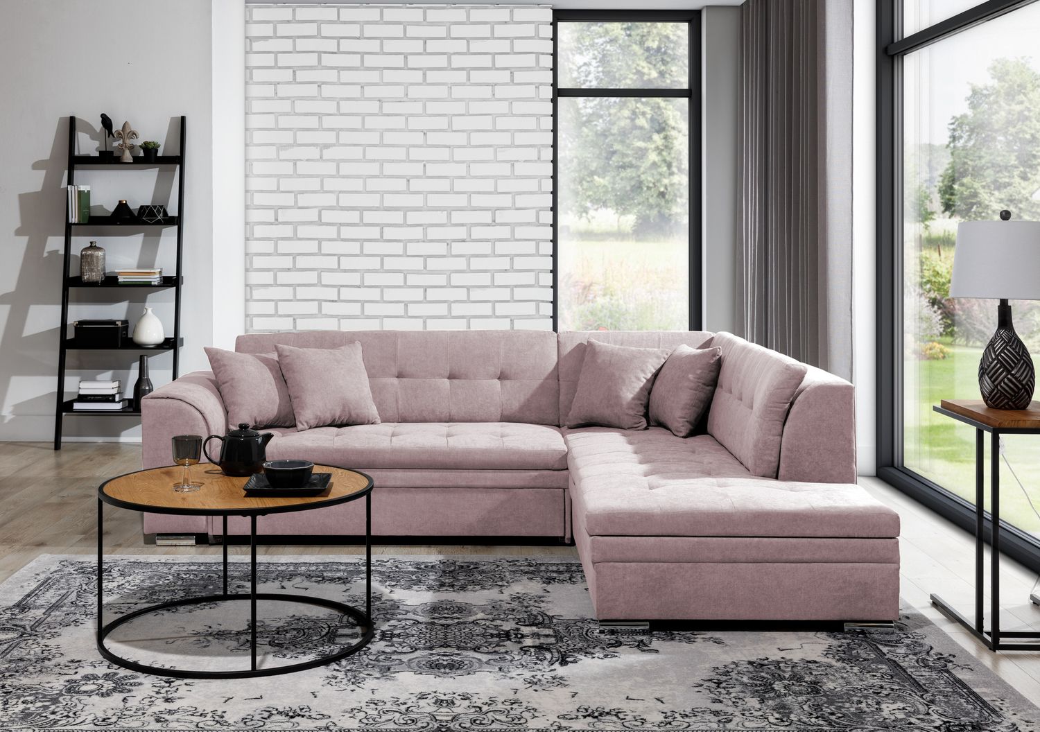 Corner Sleeper Sofa Pieretta 47 | size: Width: 260cm, Height: 80cm, Depth: 58cm | color: Soro | image: 1 | variant: 1016331