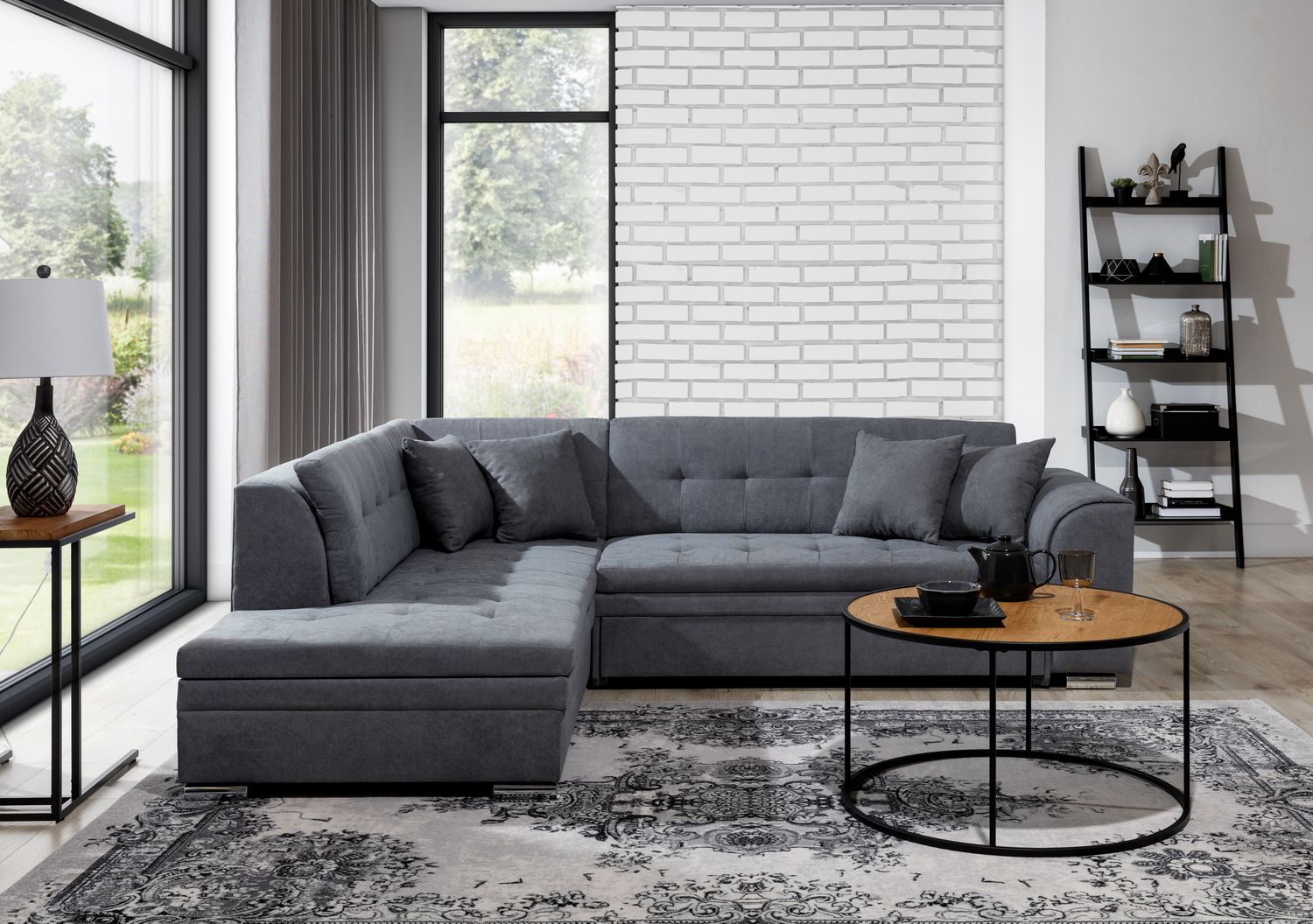 Corner Sleeper Sofa Pieretta 61 | size: Width: 260cm, Height: 80cm, Depth: 58cm | color: Soro | image: 1 | variant: 1016345