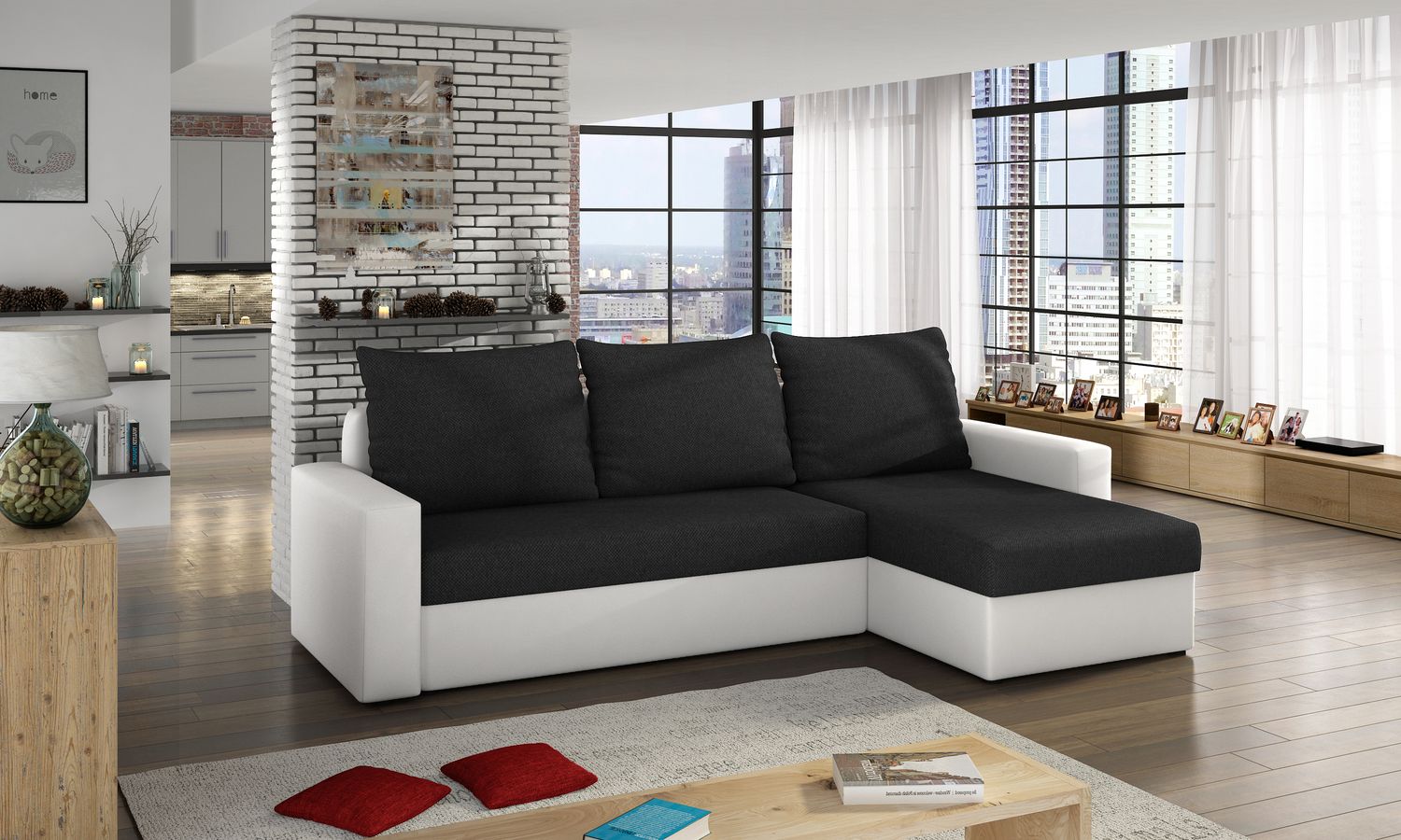Corner Sleeper Sofa Pitlochry 21 | size: Width: 237cm, Height: 90cm, Depth: 57cm | color: Sawana/Soft | image: 1 | variant: 1016832