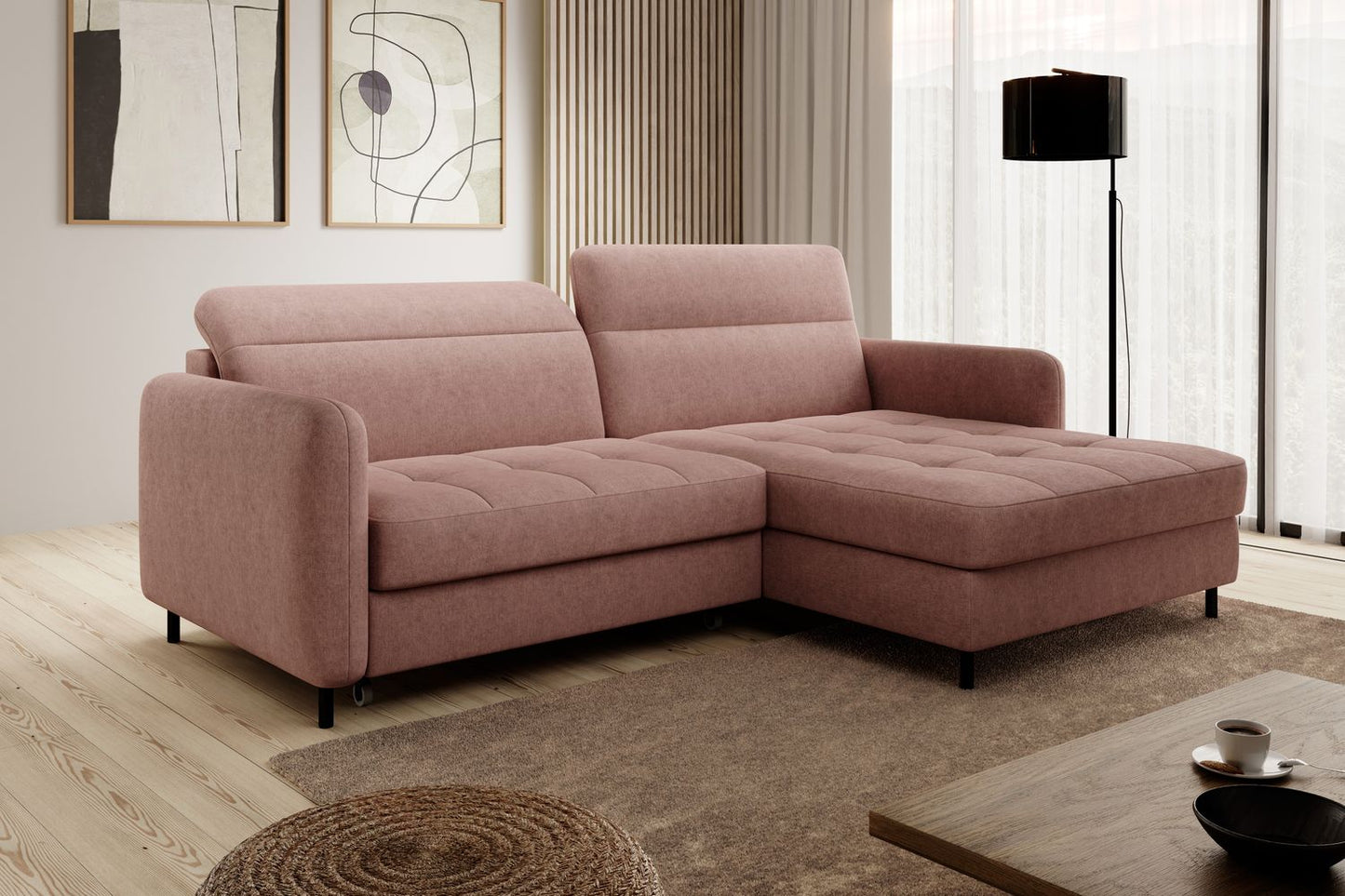 Corner Sleeper Sofa Portree 34 | size: Width: 228cm, Height: 100cm, Depth: 165cm | color: Raquel | image: 1 | variant: 1015562