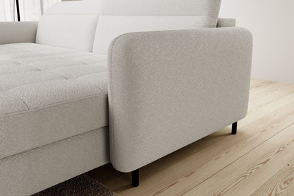 Corner Sleeper Sofa Portree | size: Width: 228cm, Height: 100cm, Depth: 165cm | color: White | image: 3 | variant: 1014977