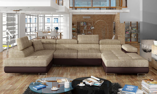 Corner Sleeper Sofa Rodrigo 6 | size: Width: 345cm, Height: 90cm, Depth: 58cm | color: Berlin/Soft | image: 1 | variant: 1016374