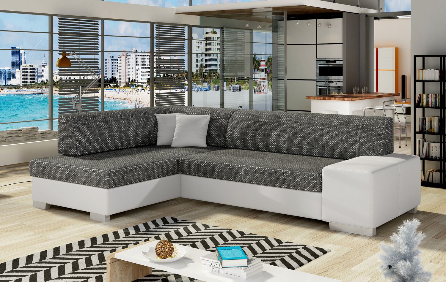 Corner Sleeper Sofa Salisbury 7 | size: Width: 268cm, Height: 73cm, Depth: 167cm | color: Berlin/Soft | image: 1 | variant: 1016610