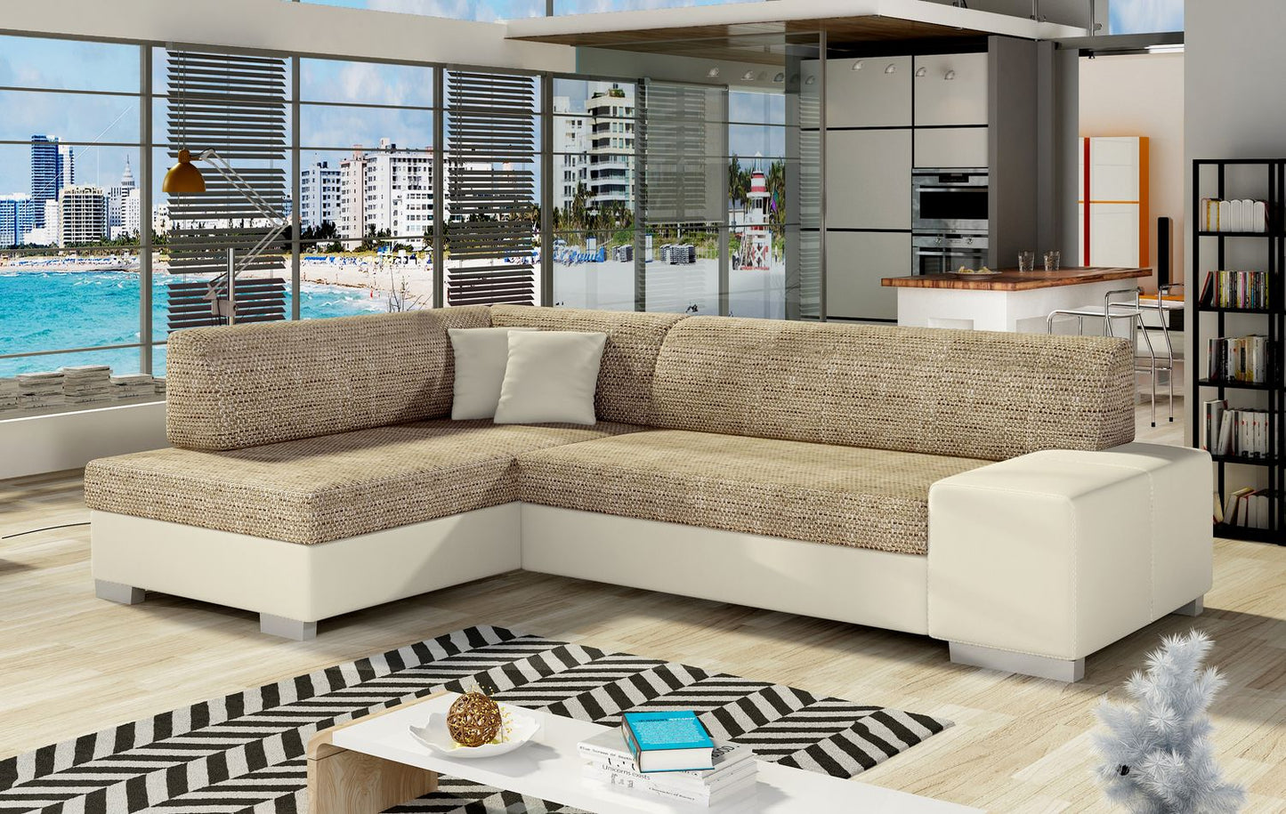 Corner Sleeper Sofa Salisbury 9 | size: Width: 268cm, Height: 73cm, Depth: 167cm | color: Berlin/Soft | image: 1 | variant: 1016612