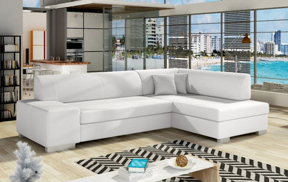 Corner Sleeper Sofa Salisbury | size: Width: 268cm, Height: 73cm, Depth: 167cm | color: White | image: 0 | variant: 1008870