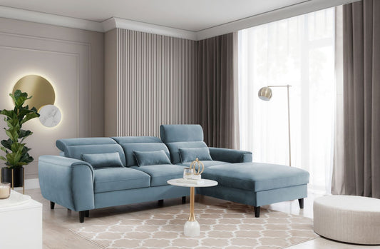 Corner Sleeper Sofa Scarborough 13 | size: Width: 267cm, Height: 100cm, Depth: 196cm | color: Velvetmat | image: 1 | variant: 1015441