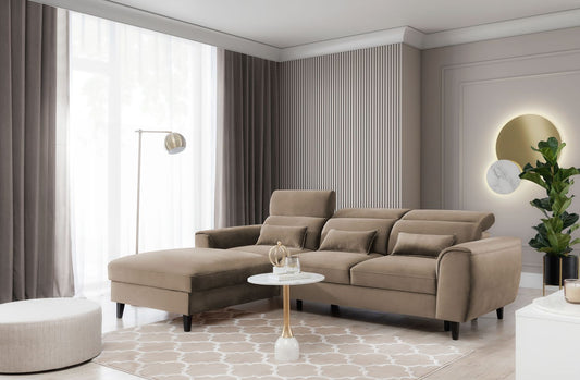 Corner Sleeper Sofa Scarborough 3 | size: Width: 267cm, Height: 100cm, Depth: 196cm | color: Nube | image: 1 | variant: 1015431
