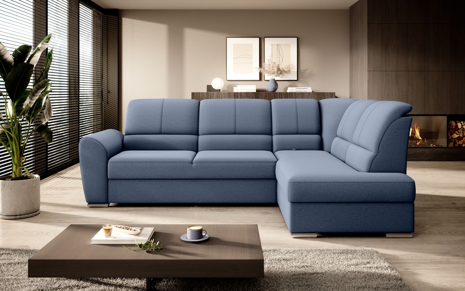 Corner Sleeper Sofa Siber 74 | size: Width: 270cm, Height: 93cm, Depth: 186cm | color: Gojo | image: 1 | variant: 1015342