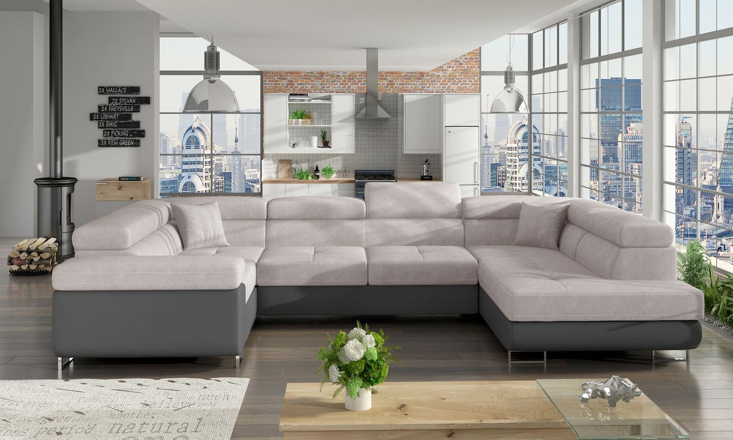 Corner Sleeper Sofa Stamford 35 | size: Width: 202cm, Height: 90cm, Depth: 58cm | color: Soft/Soro | image: 1 | variant: 1016741