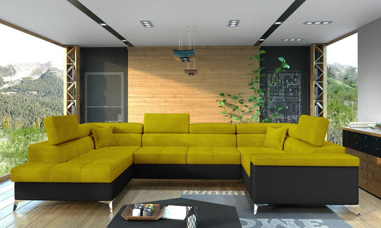 Corner Sleeper Sofa Thiago 23 | size: Width: 208cm, Height: 88cm, Depth: 43cm | color: Omega/Soft | image: 1 | variant: 1016491