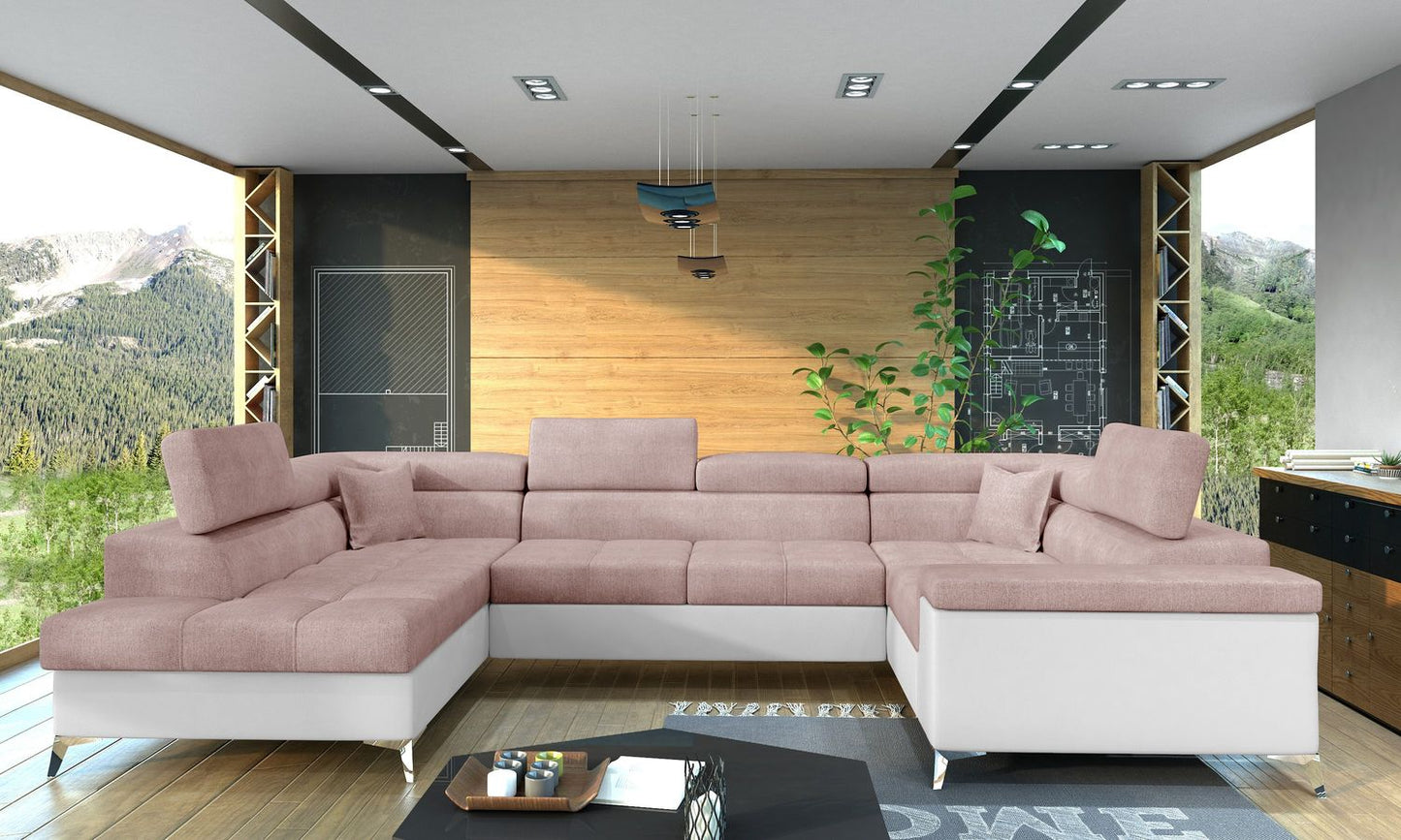 Corner Sleeper Sofa Thiago 26 | size: Width: 208cm, Height: 88cm, Depth: 43cm | color: Omega/Soft | image: 1 | variant: 1016494