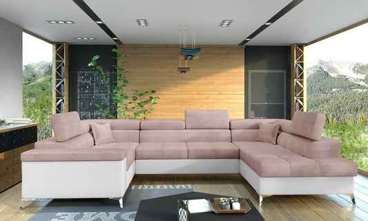 Corner Sleeper Sofa Thiago 3 | size: Width: 208cm, Height: 88cm, Depth: 43cm | color: Omega/Soft | image: 1 | variant: 1016471