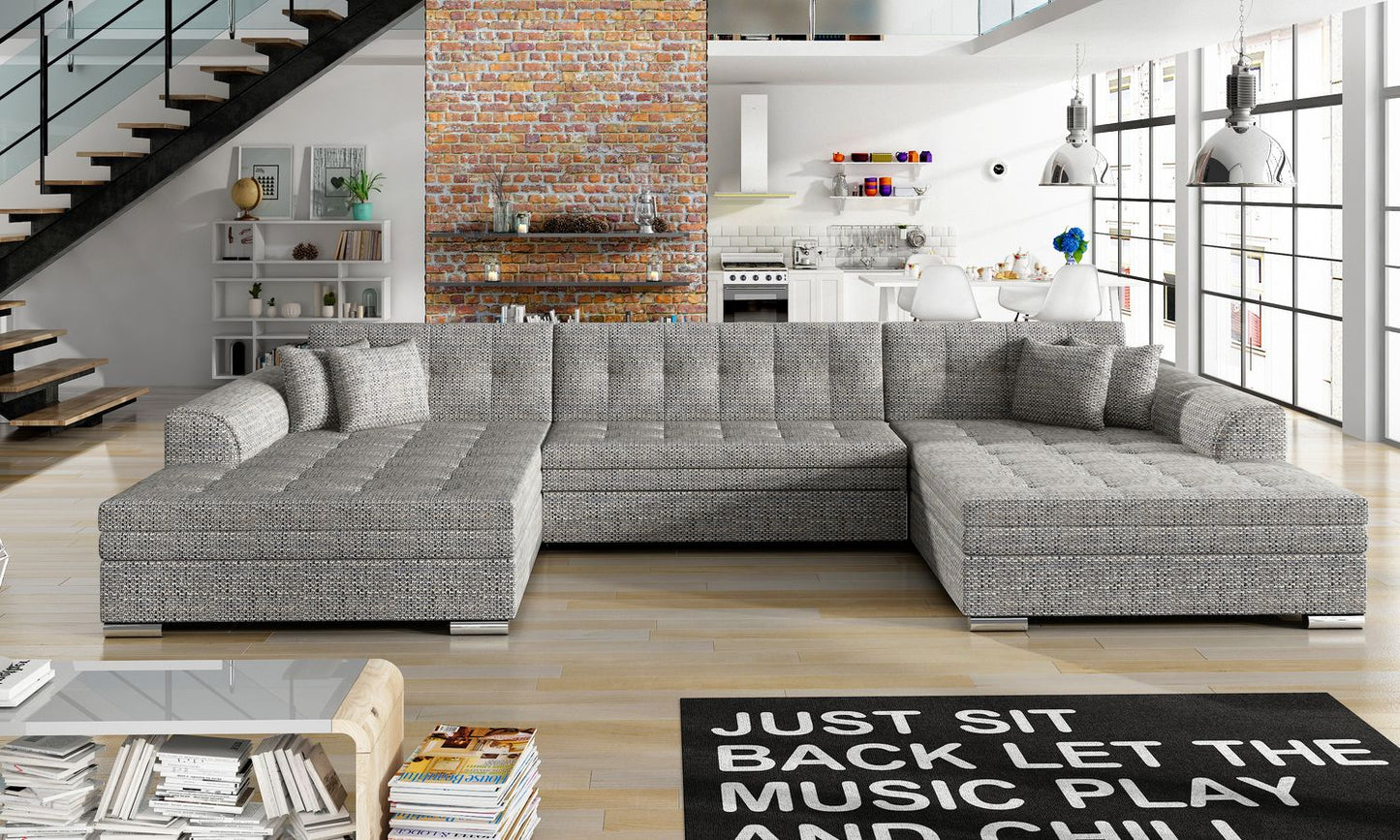 Corner Sleeper Sofa Vento | size: Width: 355cm, Height: 80cm, Depth: 60cm | color: Berlin | image: 1 | variant: 1001793