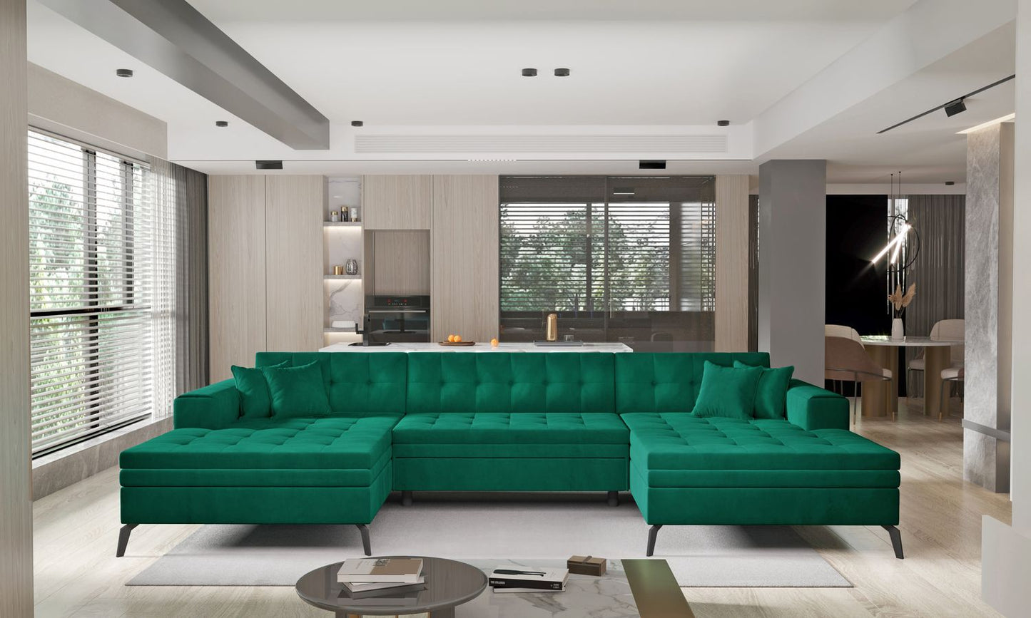 Corner Sleeper Sofa Vertizo 18 | size: Width: 350cm, Height: 93cm, Depth: 170cm | color: Nube | image: 1 | variant: 1015420