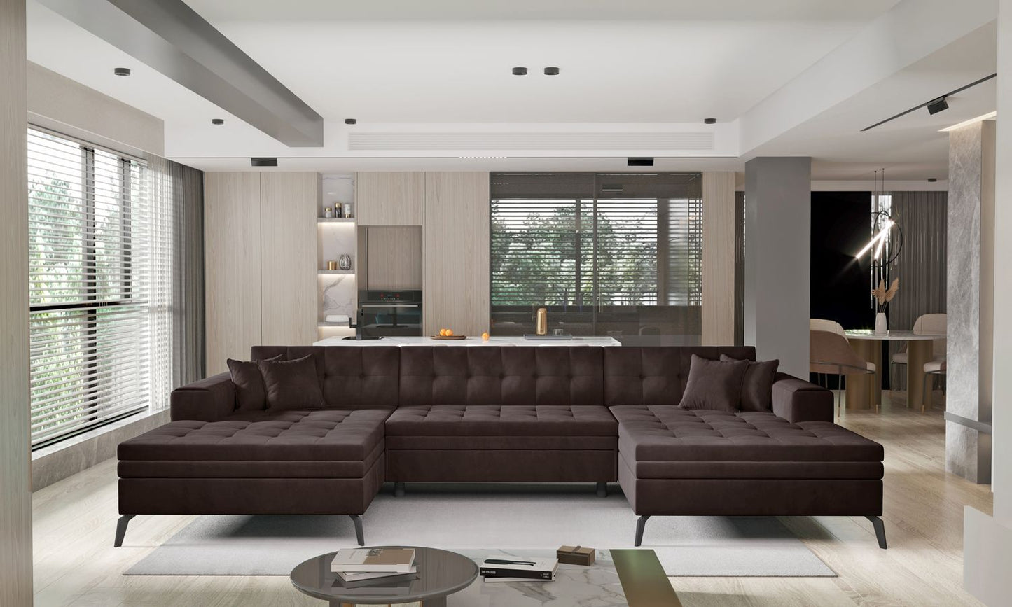 Corner Sleeper Sofa Vertizo 9 | size: Width: 350cm, Height: 93cm, Depth: 170cm | color: Nube | image: 1 | variant: 1015411