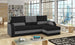 Corner Sleeper Sofa Warwick | size: Width: 237cm, Height: 90cm, Depth: 150cm | color: Black/Grey | image: 0 | variant: 1008935