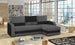 Corner Sleeper Sofa Warwick | size: Width: 237cm, Height: 90cm, Depth: 150cm | color: Black/Grey | image: 0 | variant: 1008937