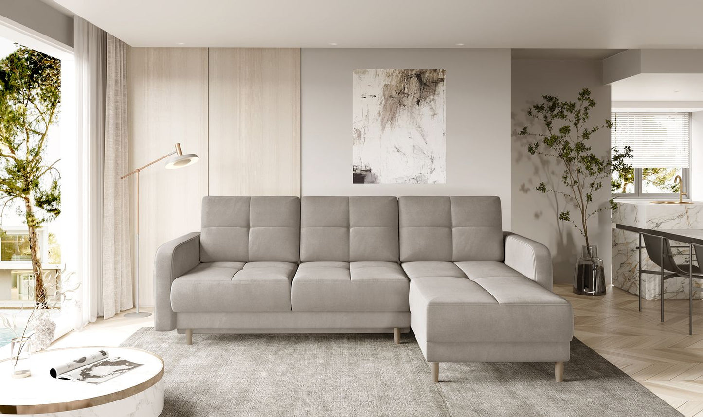 Corner Sleeper Sofa West Braemar 23 | size: Width: 240cm, Height: 90cm, Depth: 165cm | color: Sola | image: 1 | variant: 1016106