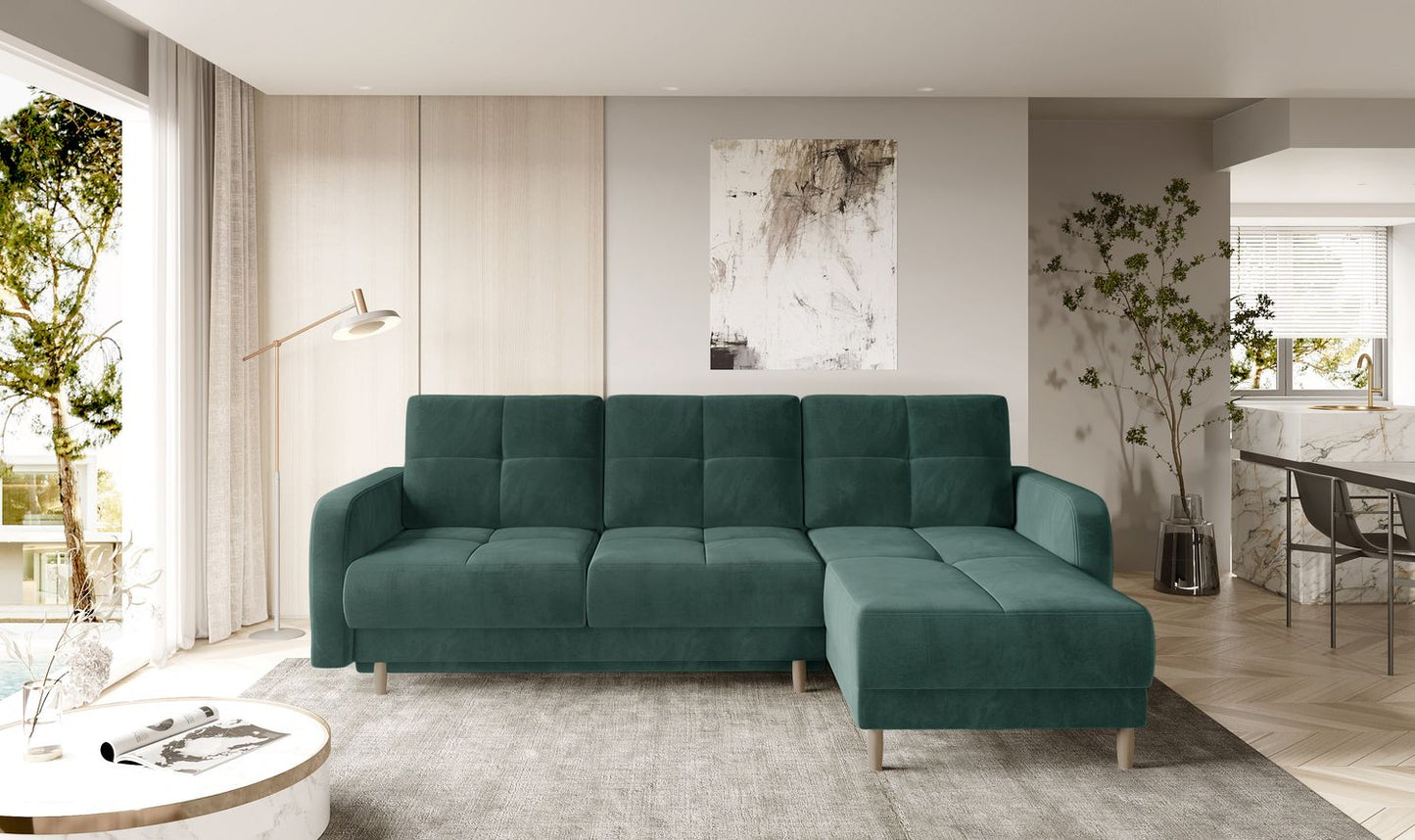 Corner Sleeper Sofa West Braemar 39 | size: Width: 240cm, Height: 90cm, Depth: 165cm | color: Velvetmat | image: 1 | variant: 1016122