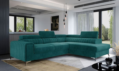 Corner Sleeper Sofa West London 9 | size: Width: 275cm, Height: 98cm, Depth: 205cm | color: Green | image: 0 | variant: 1013855