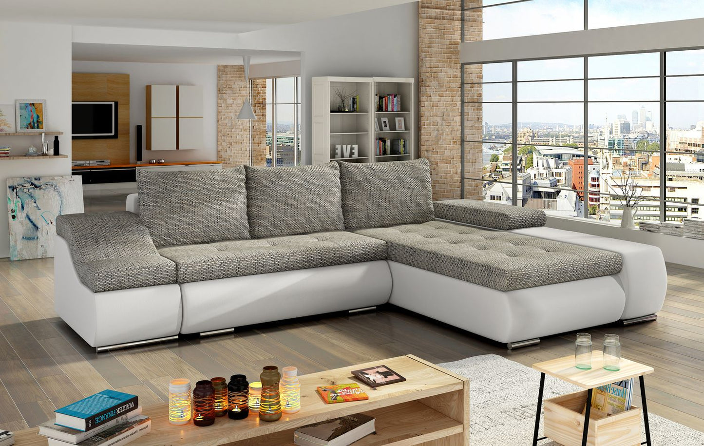 Corner Sleeper Sofa West St Denis | size: Width: 296cm, Height: 88cm, Depth: 53cm | color: Berlin/Soft | image: 1 | variant: 1009436