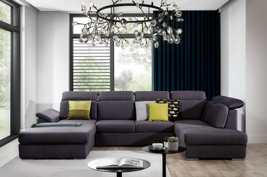 Corner Sleeper Sofa Winchester 32 | size: Width: 336cm, Height: 102cm, Depth: 216cm | color: Monolith | image: 1 | variant: 1016585