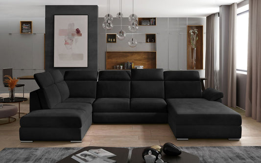 Corner Sleeper Sofa Winchester 42 | size: Width: 336cm, Height: 102cm, Depth: 216cm | color: Mat/Velvet | image: 1 | variant: 1016595