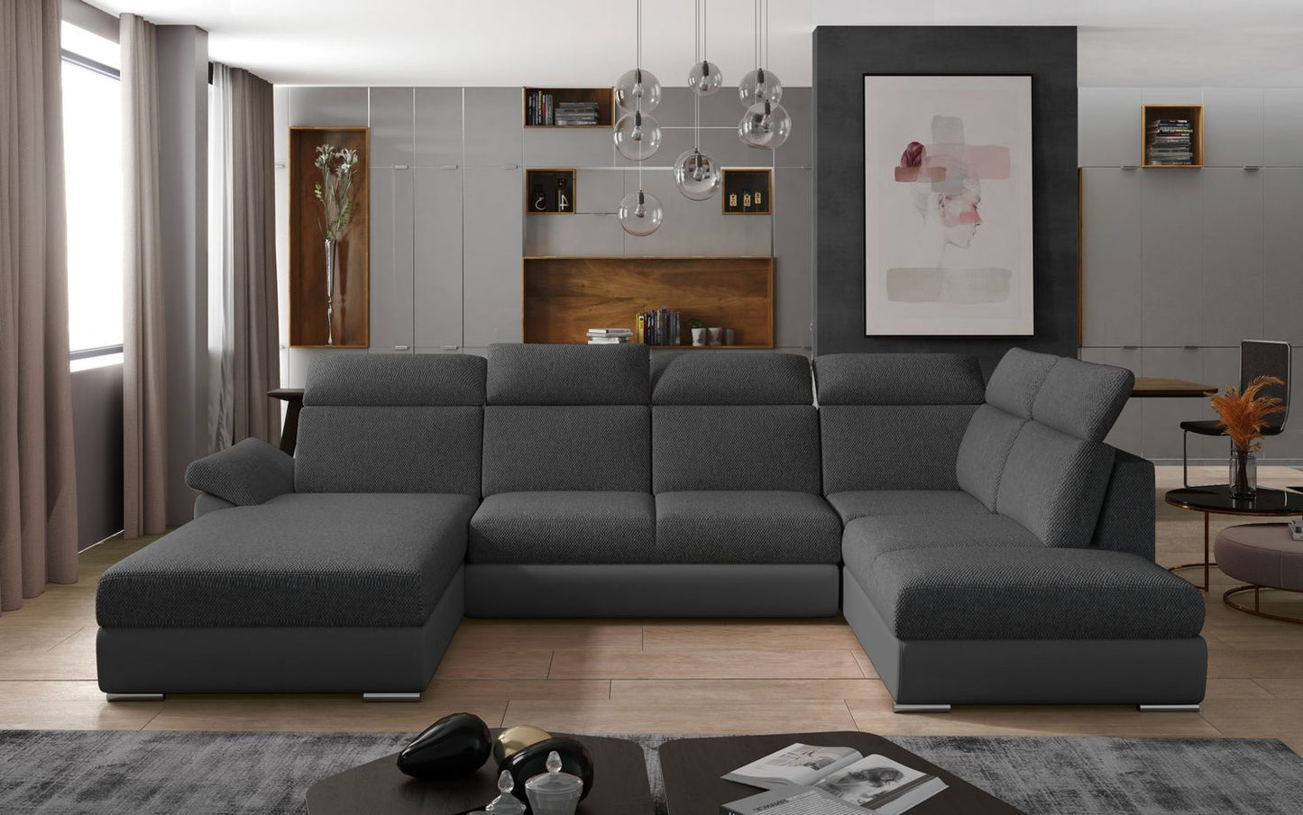 Corner Sleeper Sofa Winchester 7 | size: Width: 336cm, Height: 102cm, Depth: 216cm | color: Inari/Soft | image: 1 | variant: 1016560