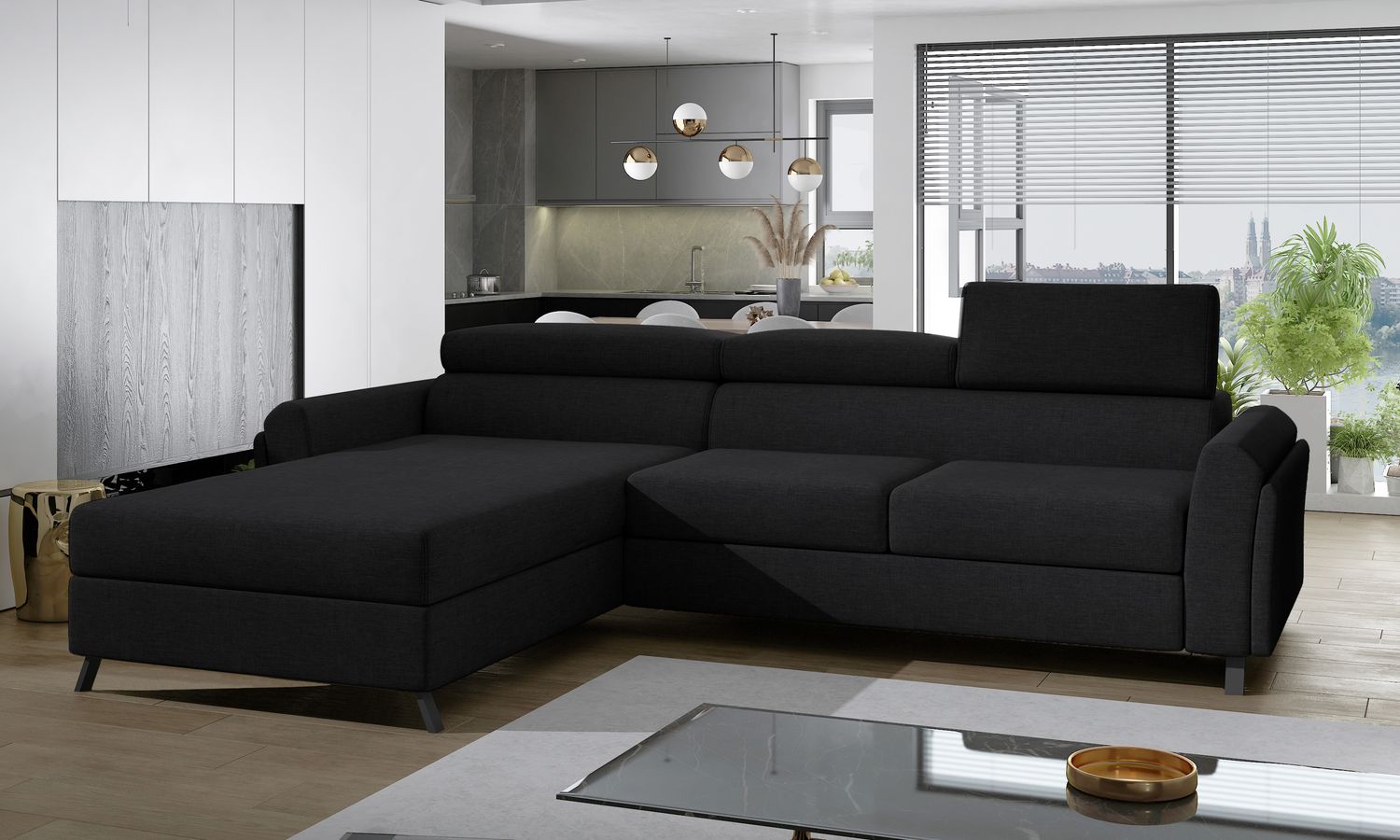 Corner Sofa Ashby 15 | size: Width: 300cm, Height: 98cm, Depth: 190cm | color: Sawana | image: 1 | variant: 1017072