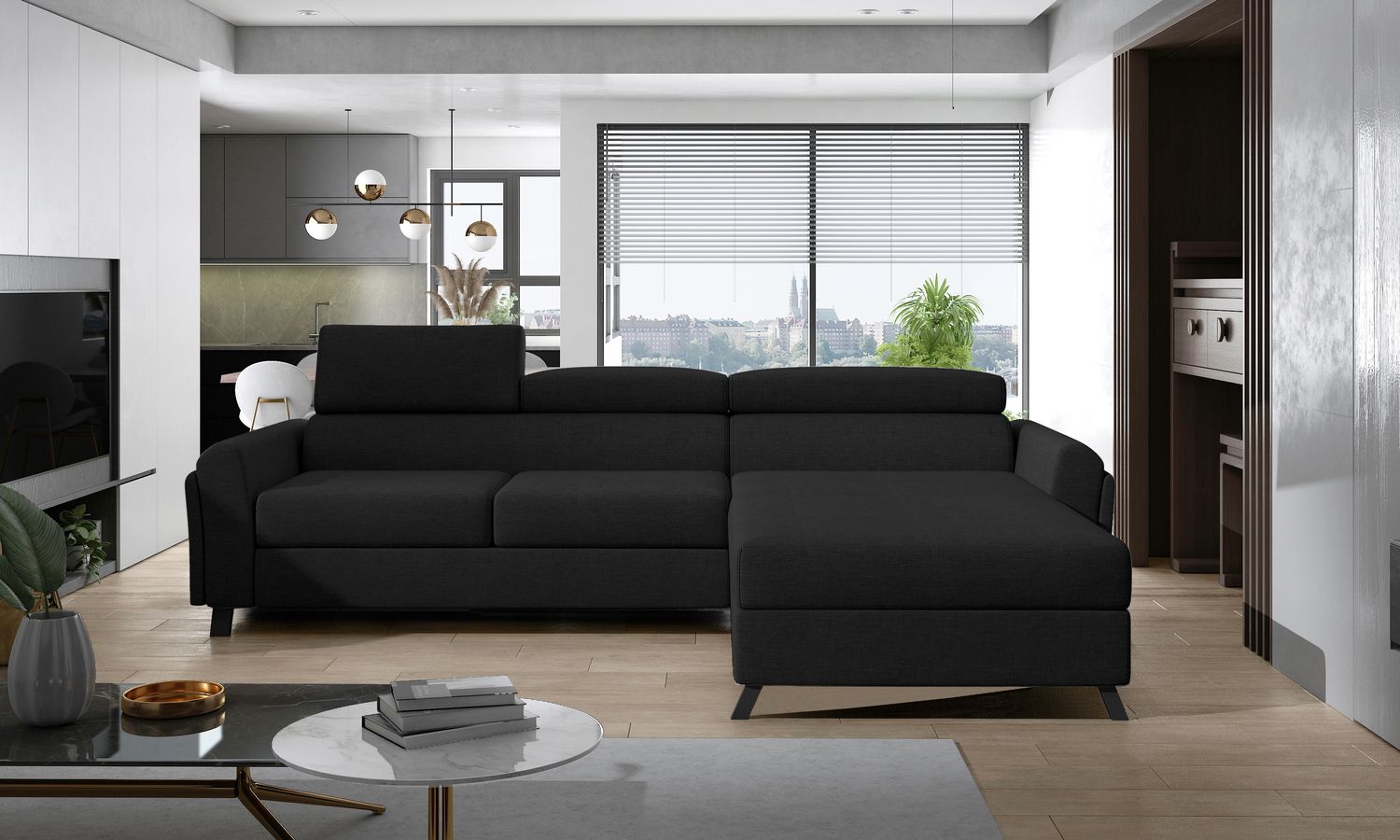 Corner Sofa Ashby 39 | size: Width: 300cm, Height: 98cm, Depth: 190cm | color: Sawana | image: 1 | variant: 1017096