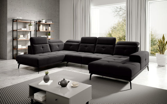 Corner Sofa Bretan 21 | size: Width: 350cm, Height: 107cm, Depth: 205cm | color: Velvetmat | image: 1 | variant: 1014333