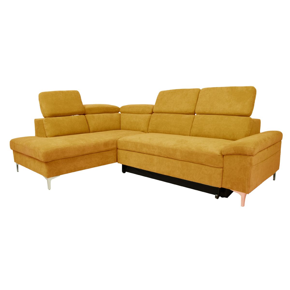 Corner Sofa East Brecon | size: Width: 267cm, Height: 84cm, Depth: 200cm | color: Yellow | image: 1 | variant: 1005457