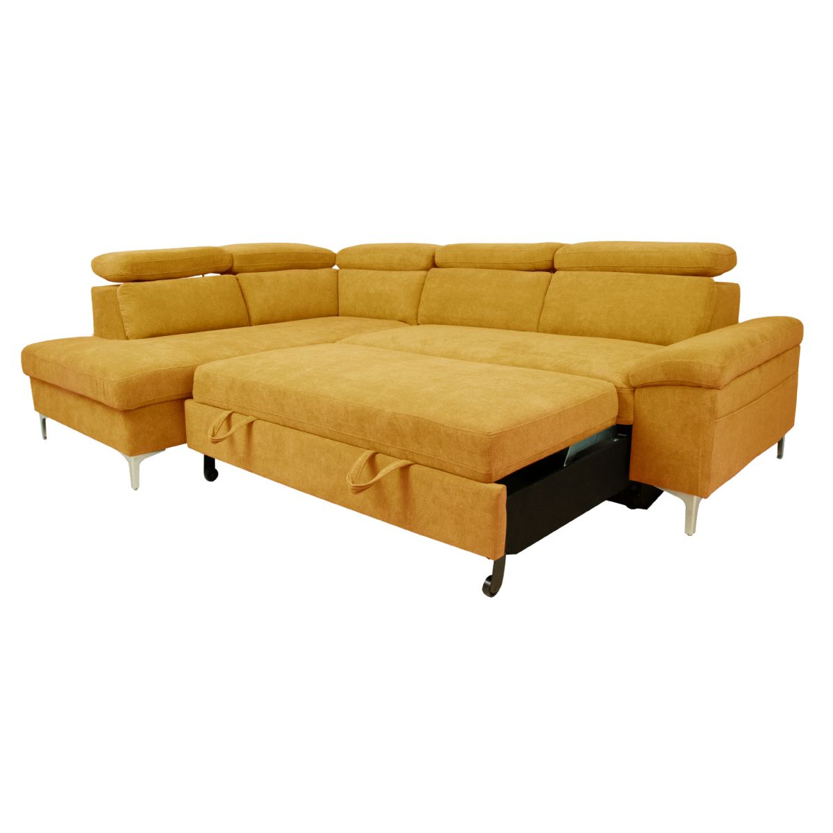 Corner Sofa East Brecon | size: Width: 267cm, Height: 84cm, Depth: 200cm | color: Yellow | image: 2 | variant: 1005457