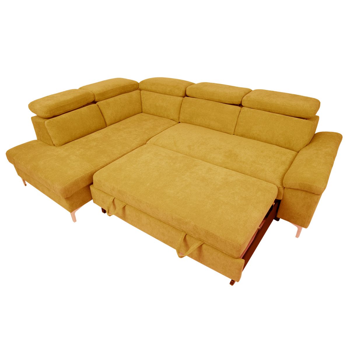 Corner Sofa East Brecon | size: Width: 267cm, Height: 84cm, Depth: 200cm | color: Yellow | image: 4 | variant: 1005457