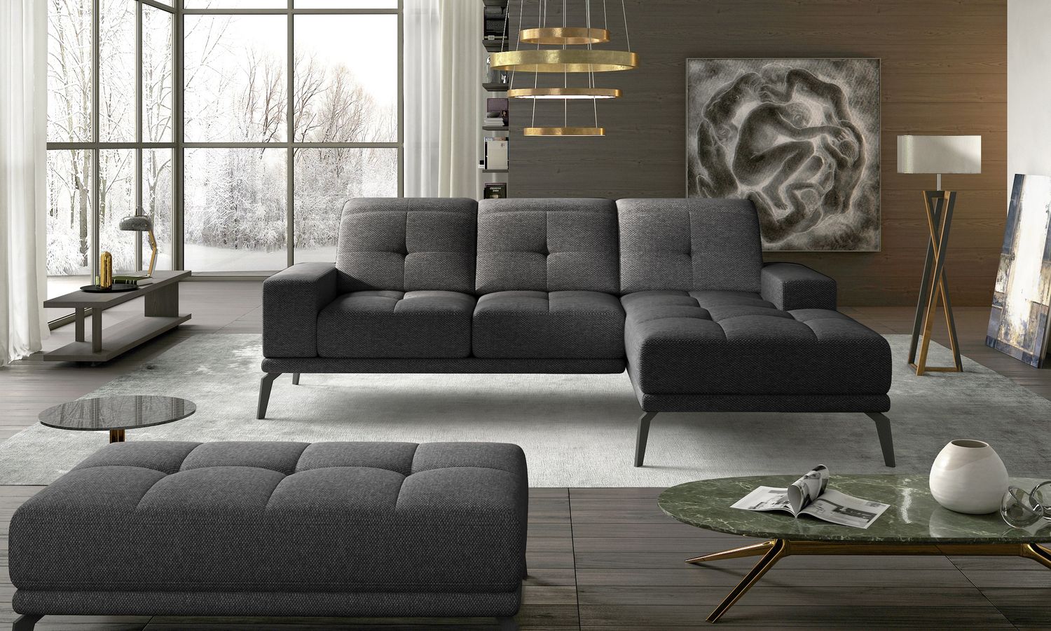 Corner Sofa East Piacenza 10 | size: Width: 265cm, Height: 98cm, Depth: 53cm | color: Inari | image: 1 | variant: 1017482