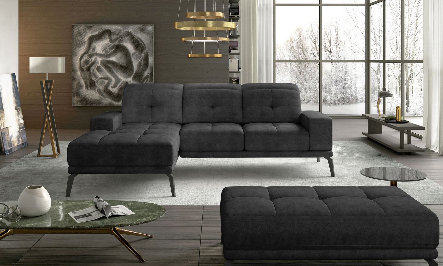 Corner Sofa East Piacenza 41 | size: Width: 265cm, Height: 98cm, Depth: 53cm | color: Dora | image: 1 | variant: 1017513