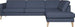 Corner Sofa Lisanna 1 | size: Width: 260cm, Height: 80cm, Depth: 90cm | color: Blue | image: 0 | variant: 1002275