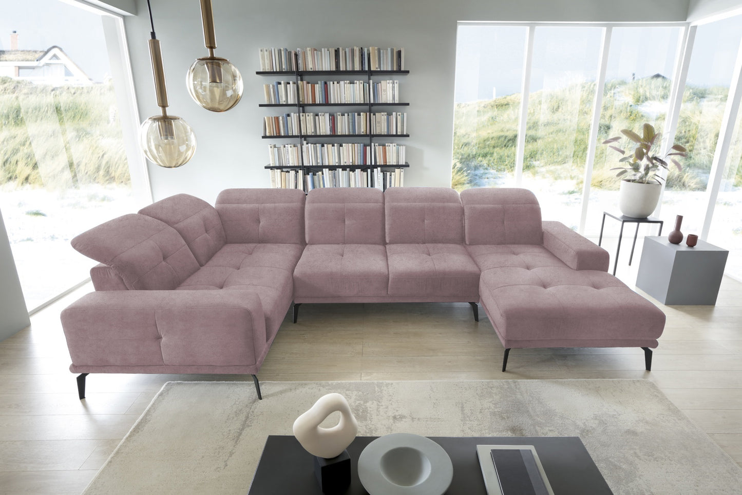 Corner Sofa Louth 39 | size: Width: 350cm, Height: 77cm, Depth: 201cm | color: Loco | image: 1 | variant: 1015916