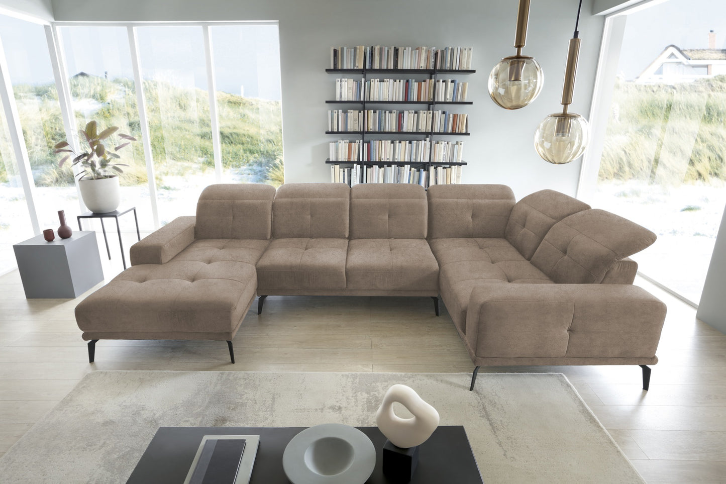 Corner Sofa Louth 94 | size: Width: 350cm, Height: 77cm, Depth: 201cm | color: Loco | image: 1 | variant: 1015971